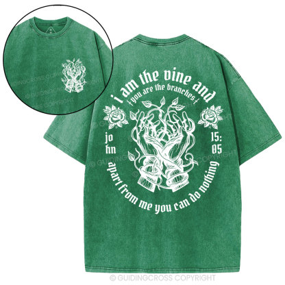 I Am The True Vine Christian Washed T-Shirt