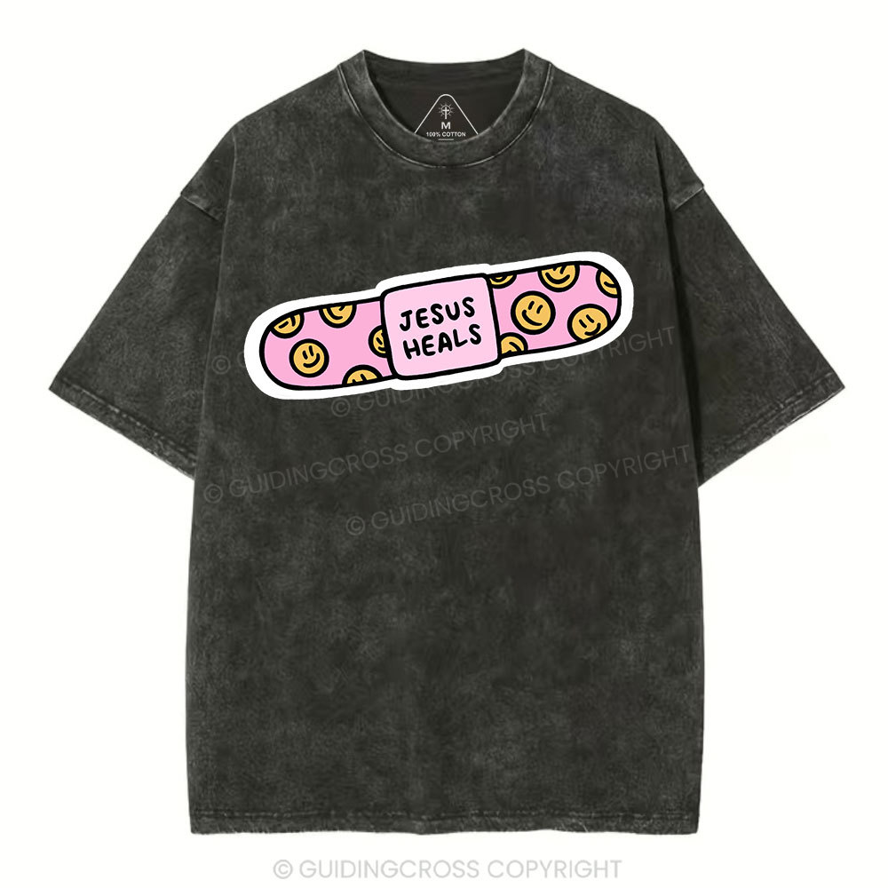 Jesus Heals Christian Washed T-Shirt