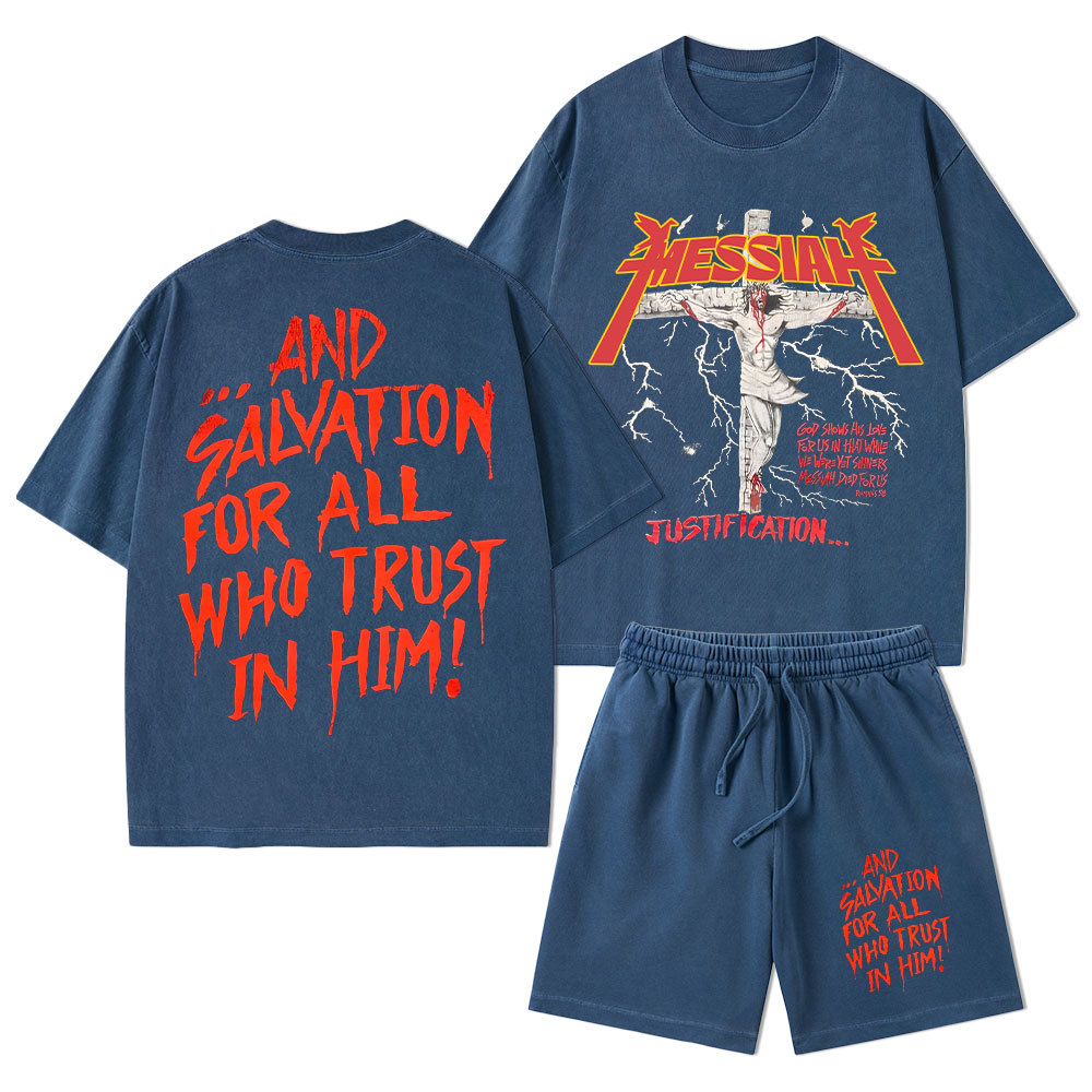 Messiah Christian Washed T-Shirt & Shorts