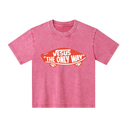 Jesus The Only Way Kid Washed T-Shirt