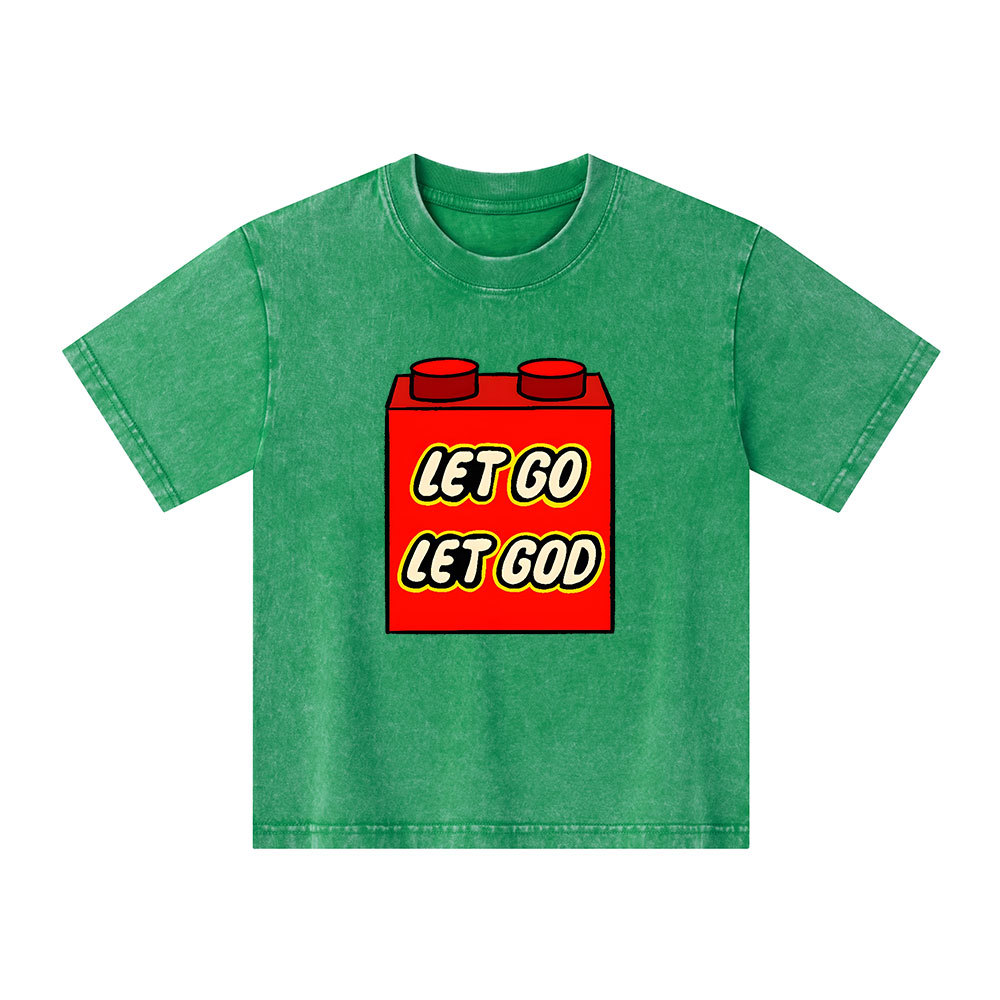 Let Go Let God Kid Washed T-Shirt