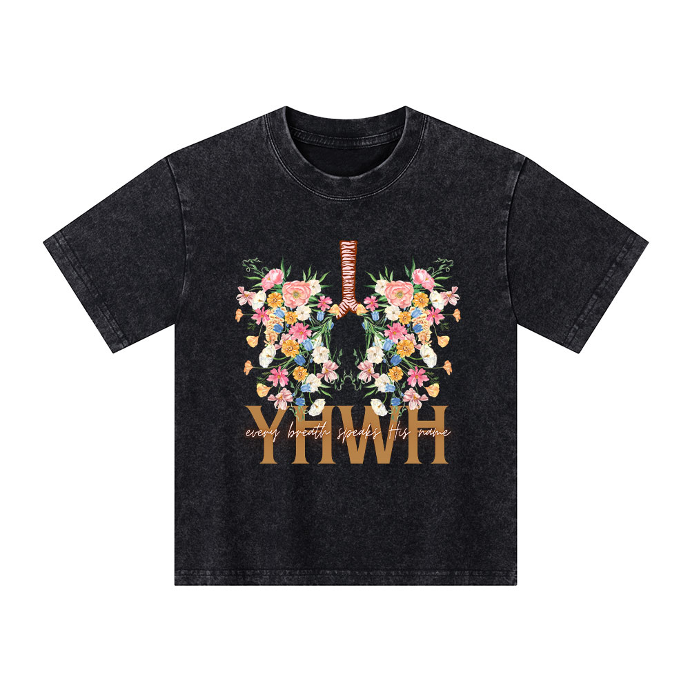 YHWH Floral Kid Washed T-Shirt