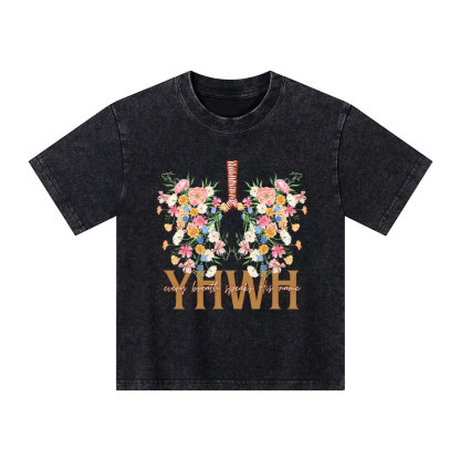 YHWH Floral Kid Washed T-Shirt