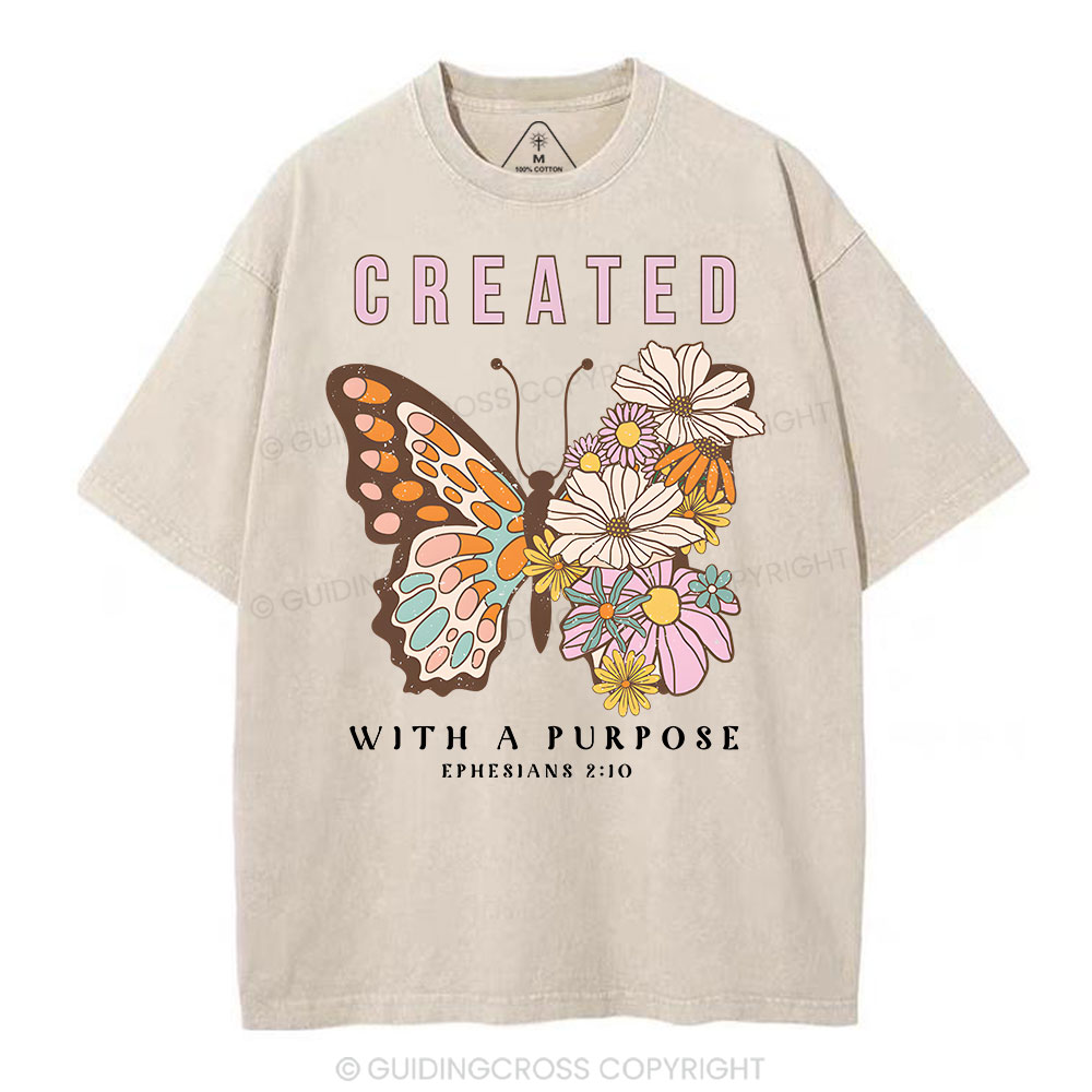 Created With Purpose Christian Washed T-Shirt