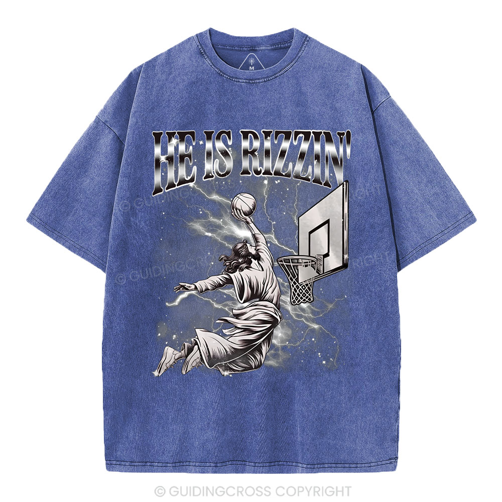 He Is Risen Christian Washed T-Shirt