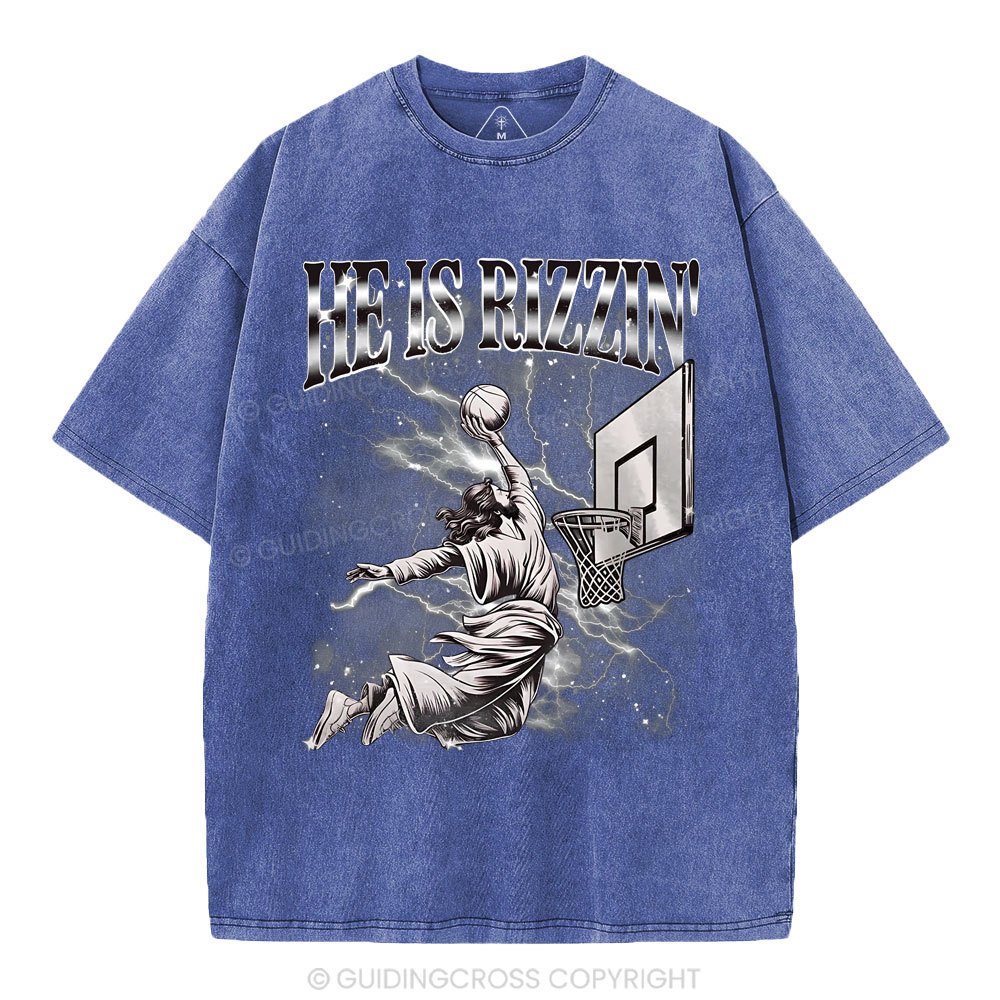 He Is Risen Christian Washed T-Shirt