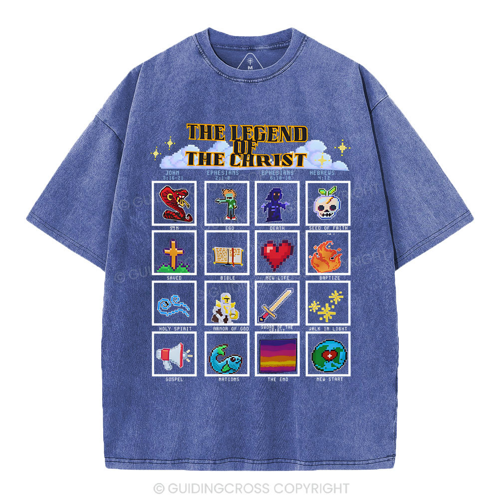 The Legend Of The Christ Christian Washed T-Shirt