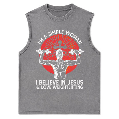 I'm A Simple Women I Believe In Jesus Christian Tank Top