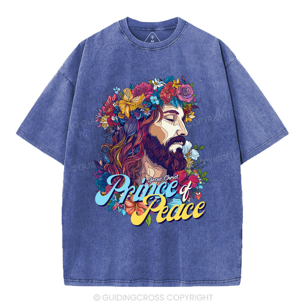 Jesus Christ Prince Of Peace Christian Washed T-Shirt