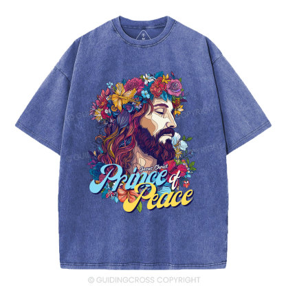 Jesus Christ Prince Of Peace Christian Washed T-Shirt