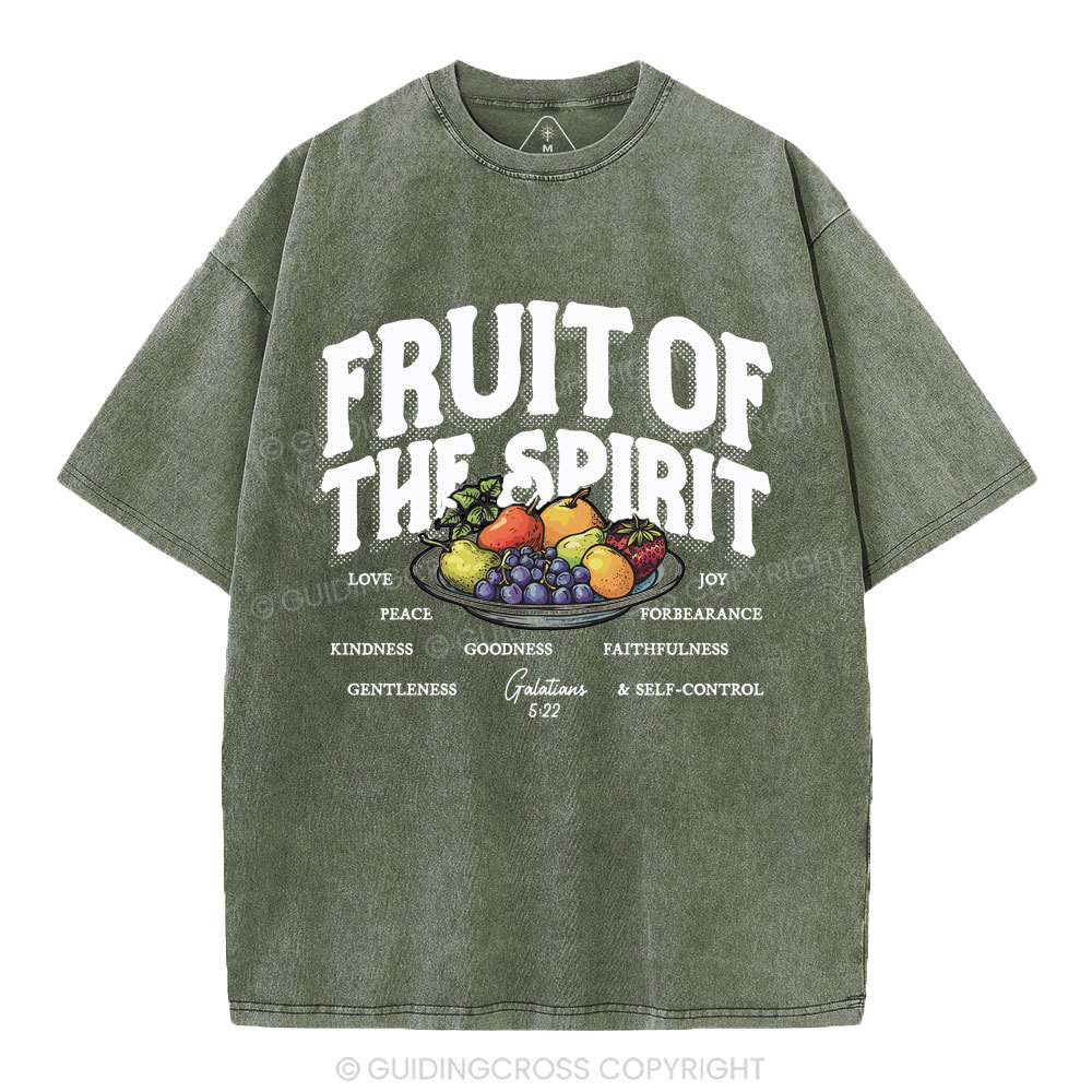 Fruit Of The Spirit Christian Washed T-Shirt