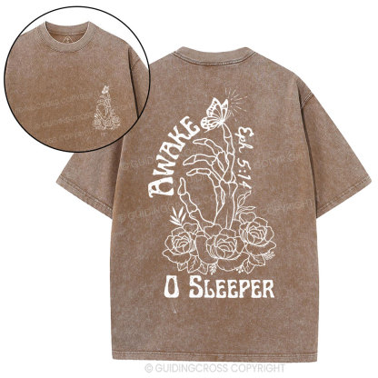 Awake O Sleeper Christian Washed T-Shirt