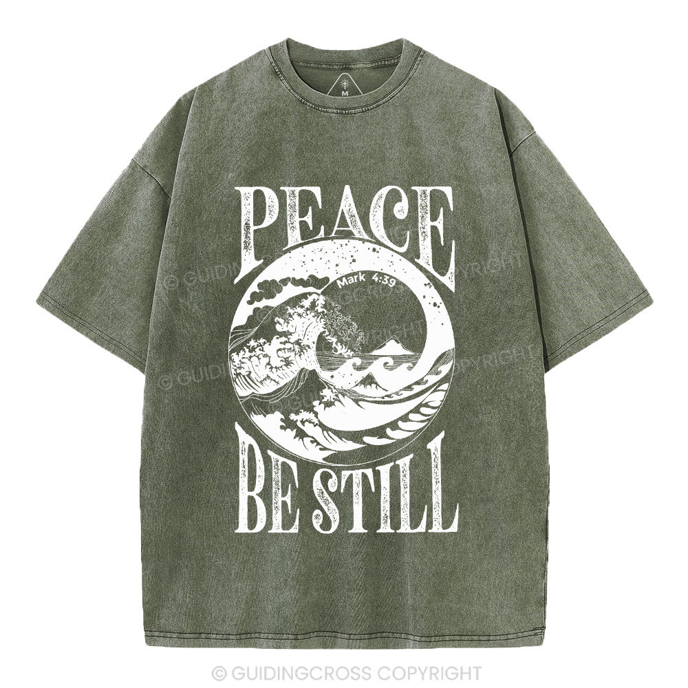 Peace Be Still Christian Washed T-Shirt