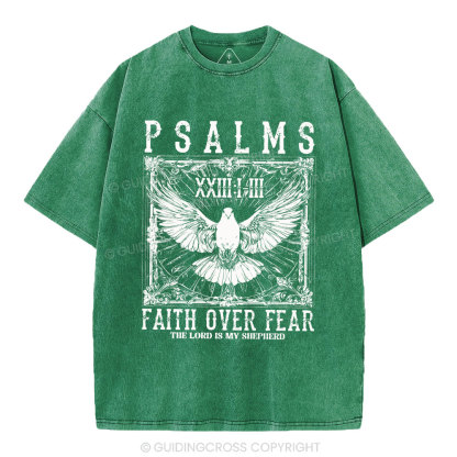 Faith Over Fear Christian Washed T-Shirt