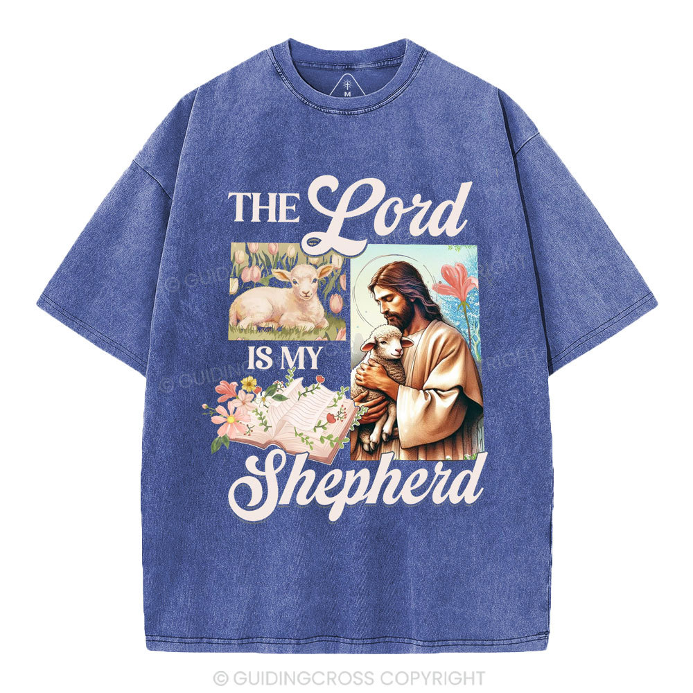 The Lord Is My Shepherd Christian Washed T-Shirt