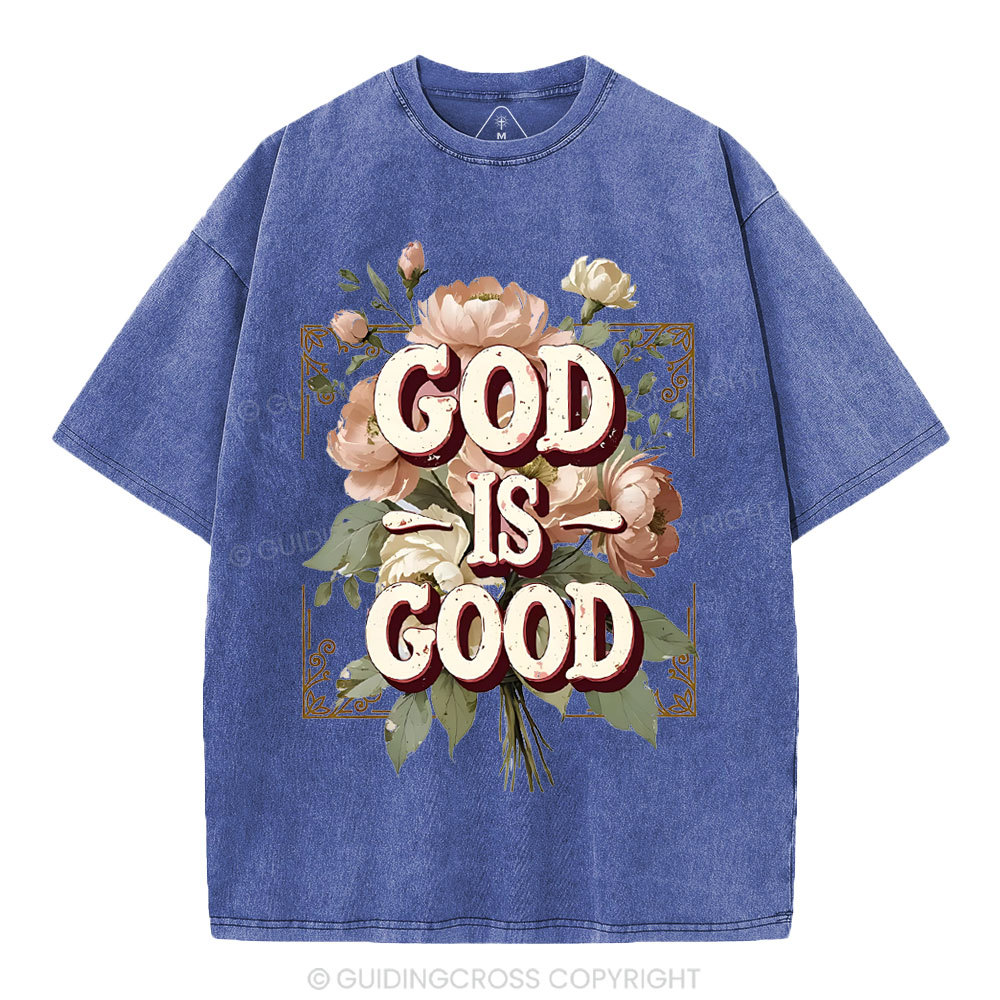 God Is Good Christian Washed T-Shirt
