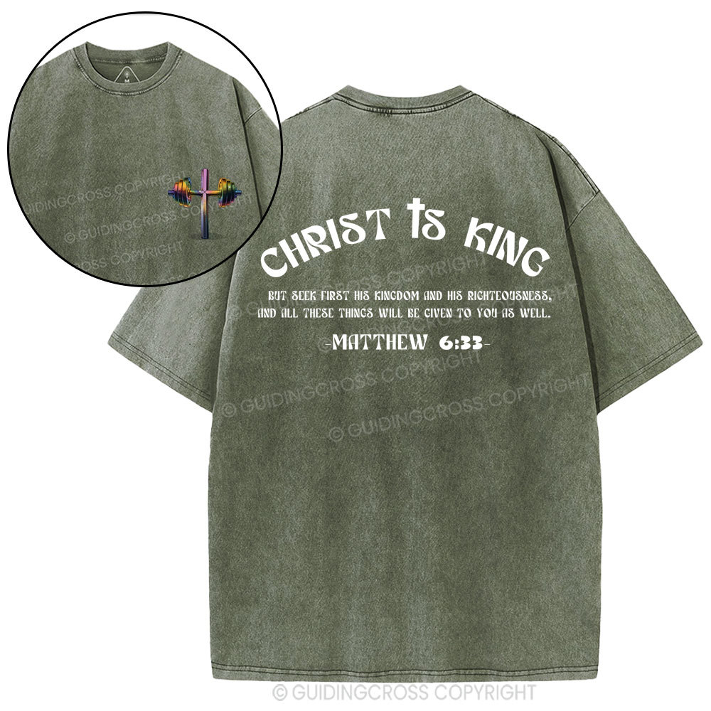 Christ Is King Christian Washed T-Shirt