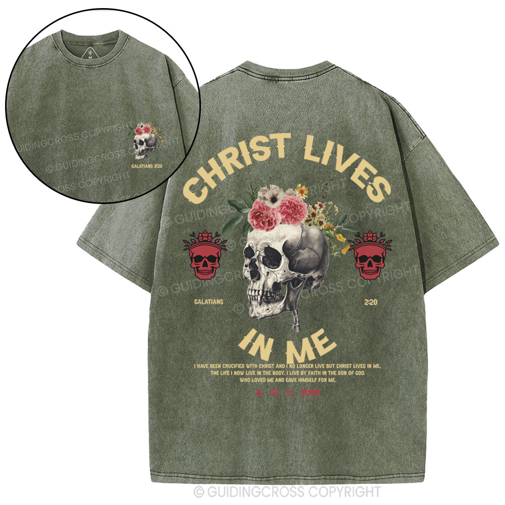Christ In Me Christian Washed T-Shirt