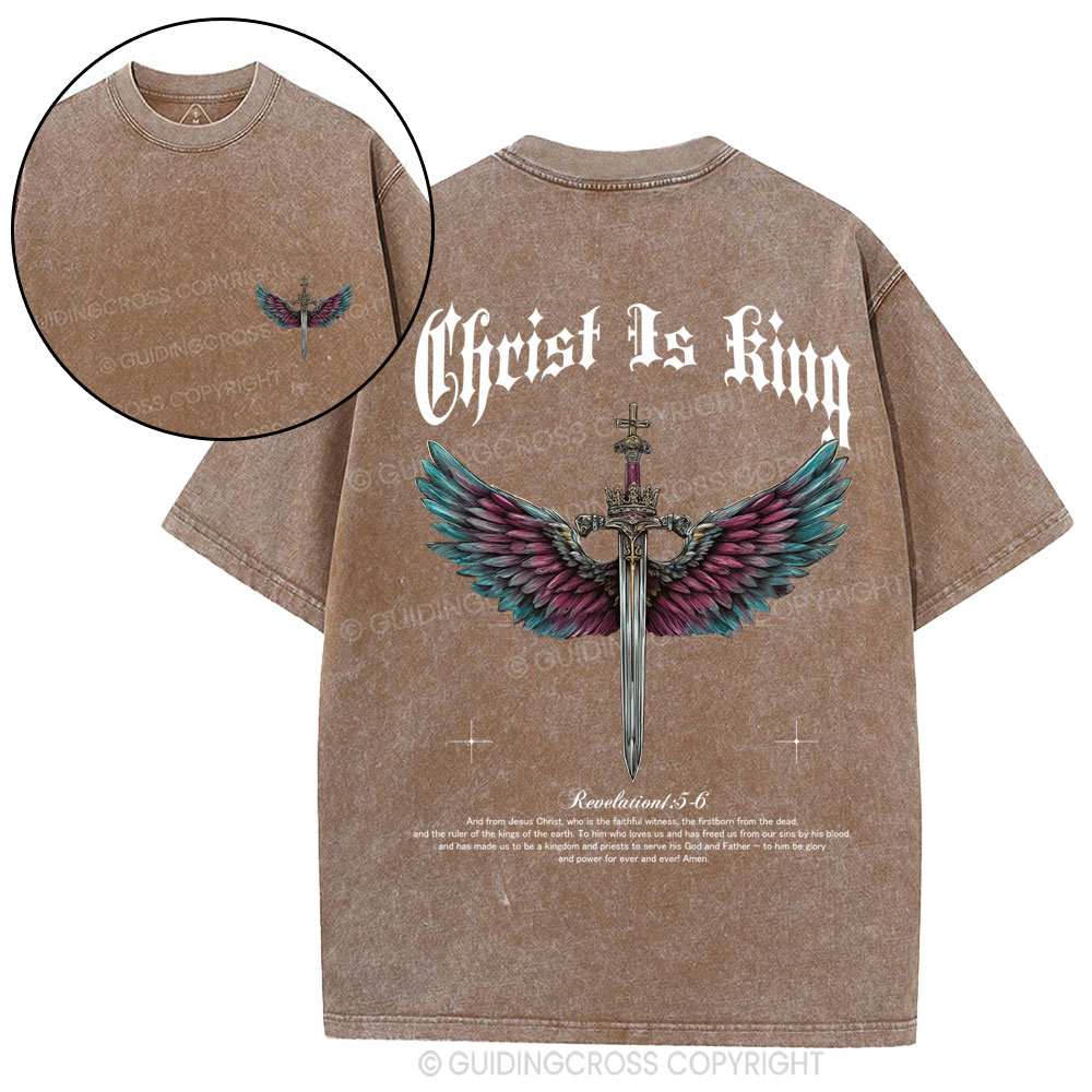 Christ Is King Christian Washed T-Shirt