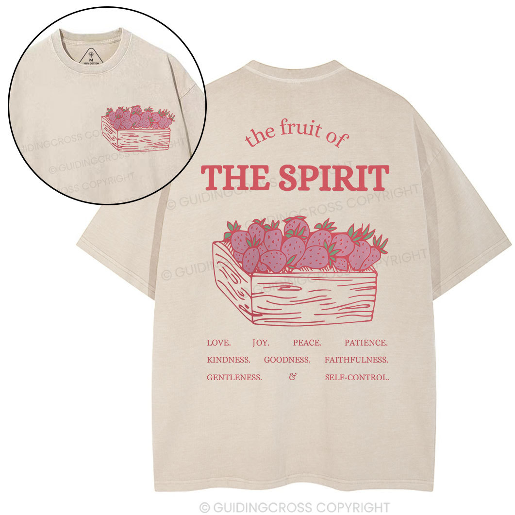 The Fruit Of The Spirit Christian Washed T-Shirt Sale - GuidingCross