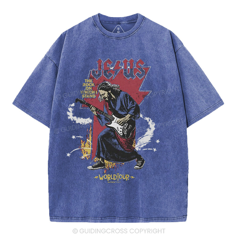Jesus World Tour Christian Washed T-Shirt