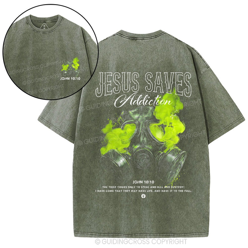 Jesus Saves Christian Washed T-Shirt