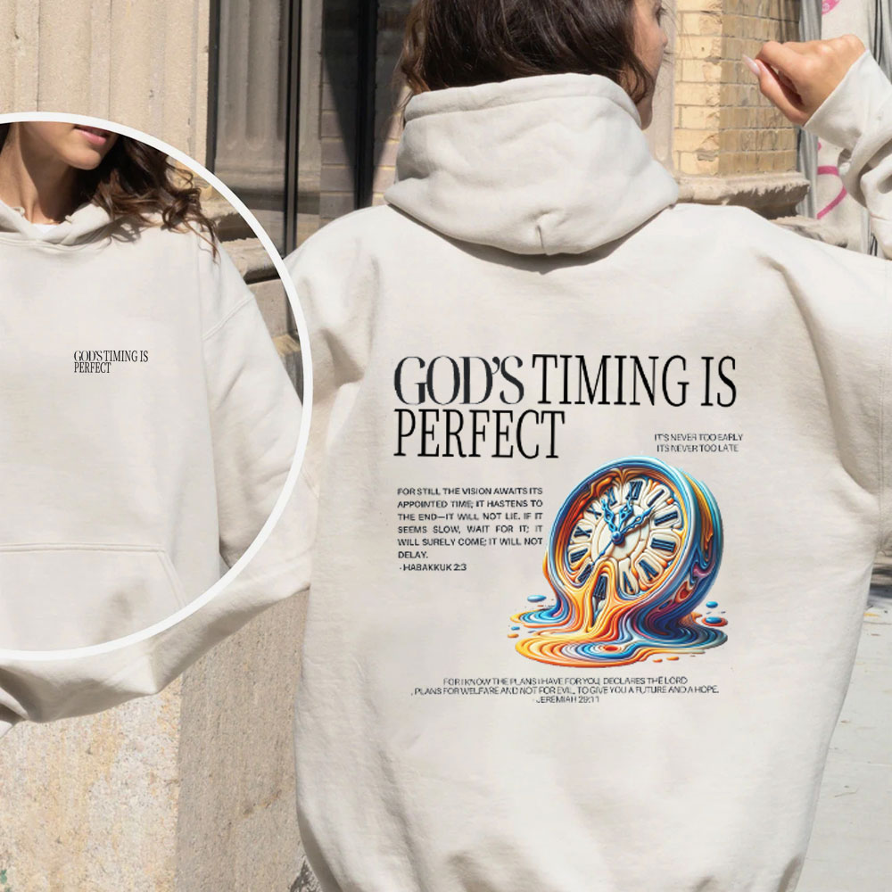 God's Timing Is Perfexct Christian Premium Fleece Hoodie Set