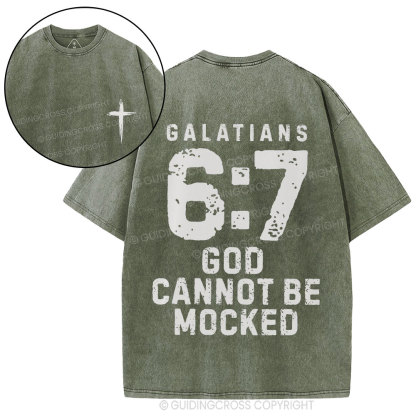 God Cannot Be Mocked Christian Washed T-Shirt