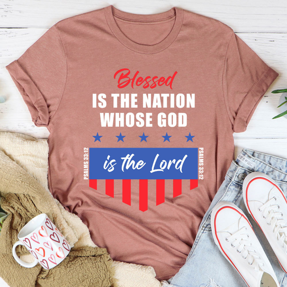Blessed Is The Nation Whose God Christian T-Shirt