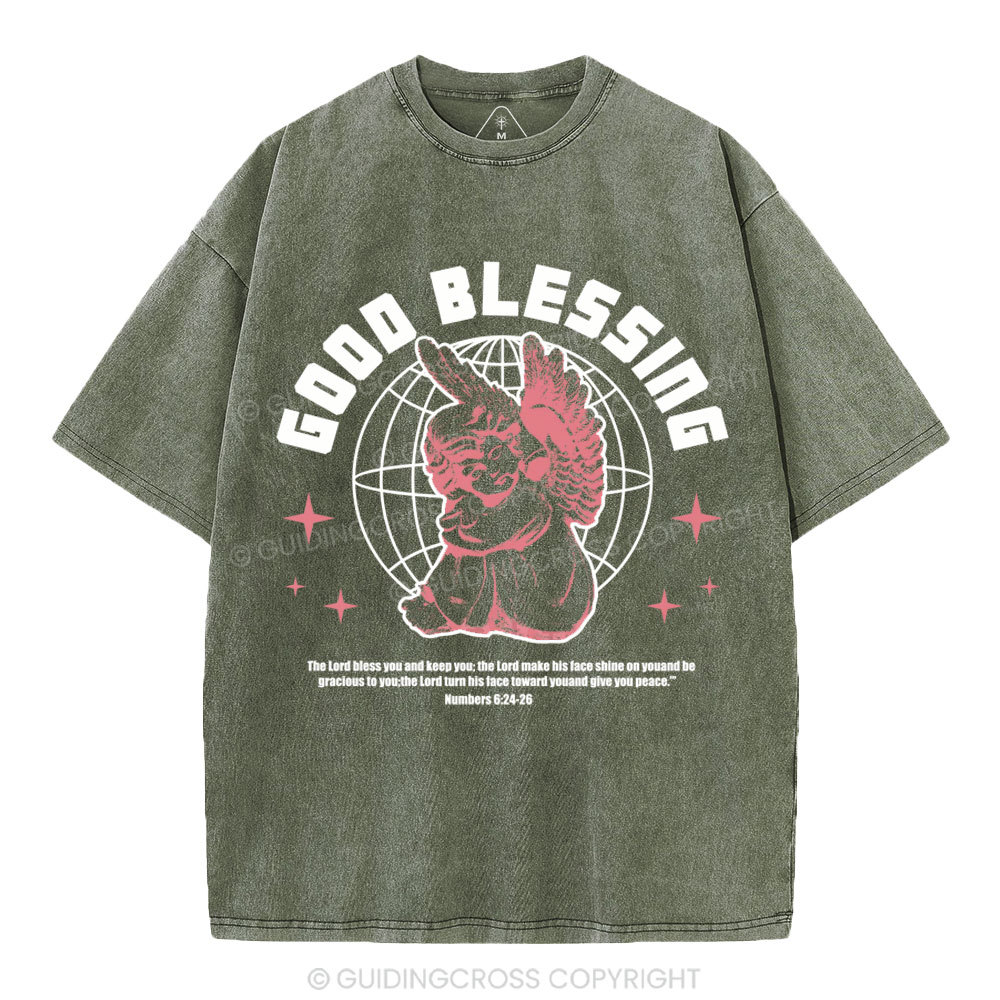 The Lord Bless You Christian Washed T-Shirt
