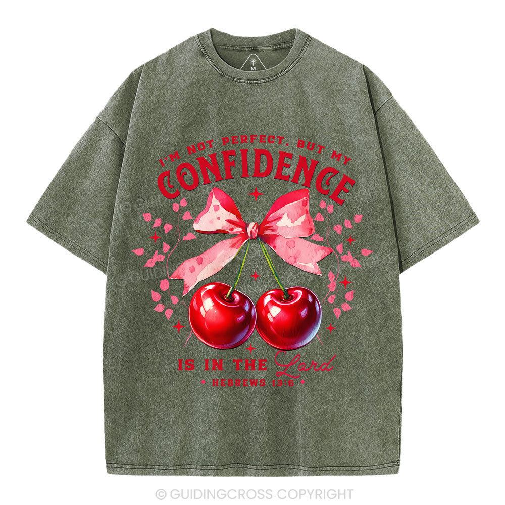 I'm Not Perfect But My Godfidence Is In The Lord Christian Washed T-Shirt