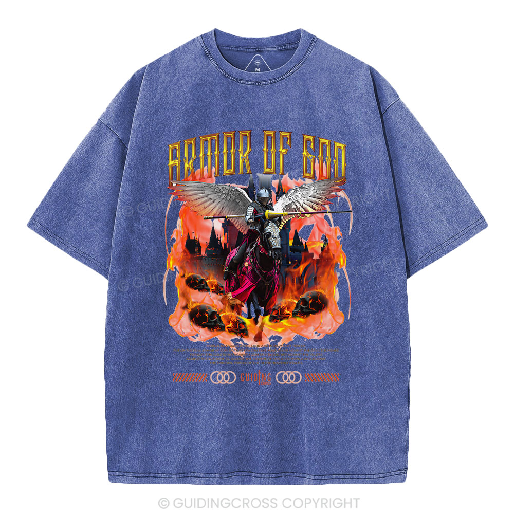 Armor Of God Christian Washed T-Shirt