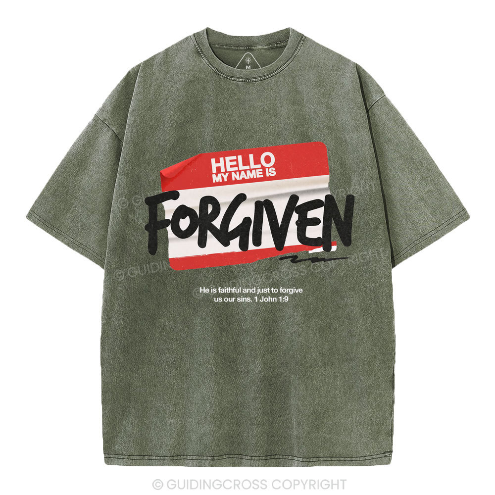 My Name Is Forgiven Christian Washed T-Shirt