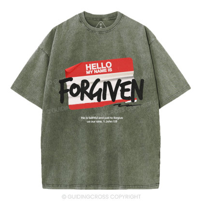 My Name Is Forgiven Christian Washed T-Shirt