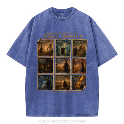 Bible Heroes Christian Washed T-Shirt
