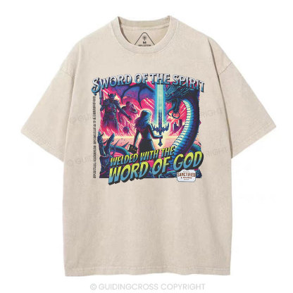 Sword Of The Spirit Christian Washed T-Shirt