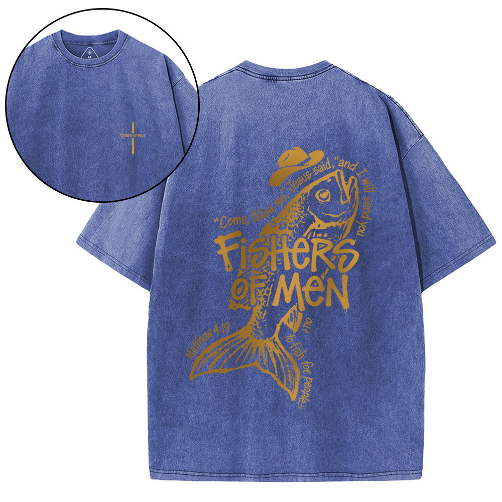 Fsihers Of Man Christian Washed T-Shirt