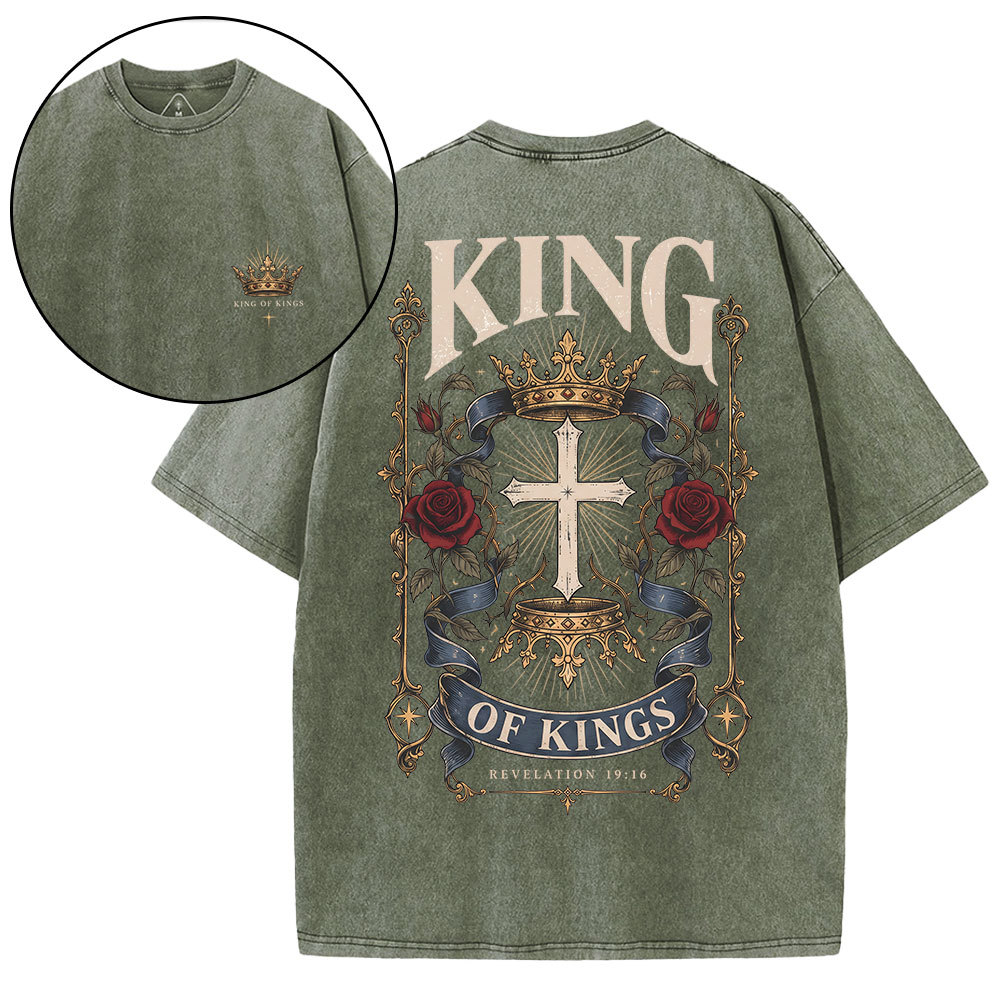 King Of Kings Christian Washed T-Shirt