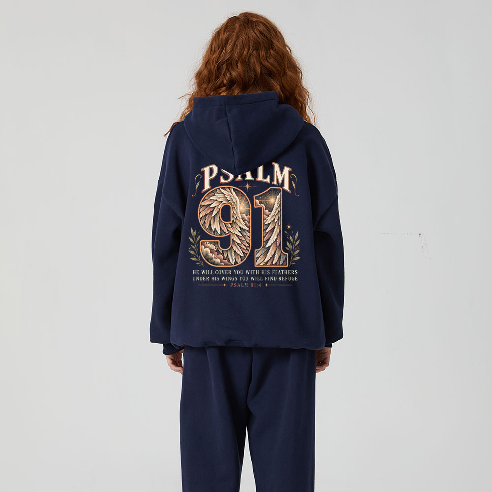 Psalm 91 Christian Premium Fleece Hoodie Set