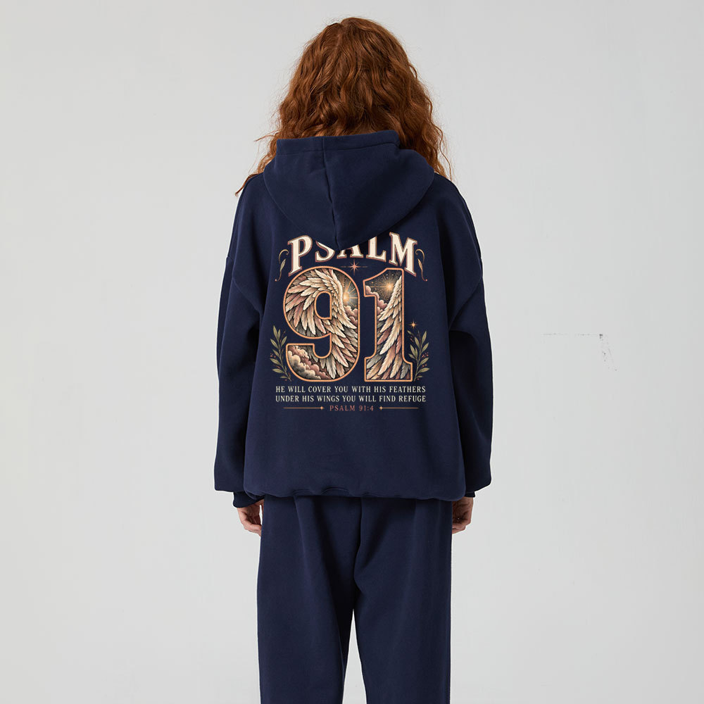 Psalm 91 Christian Premium Fleece Hoodie Set