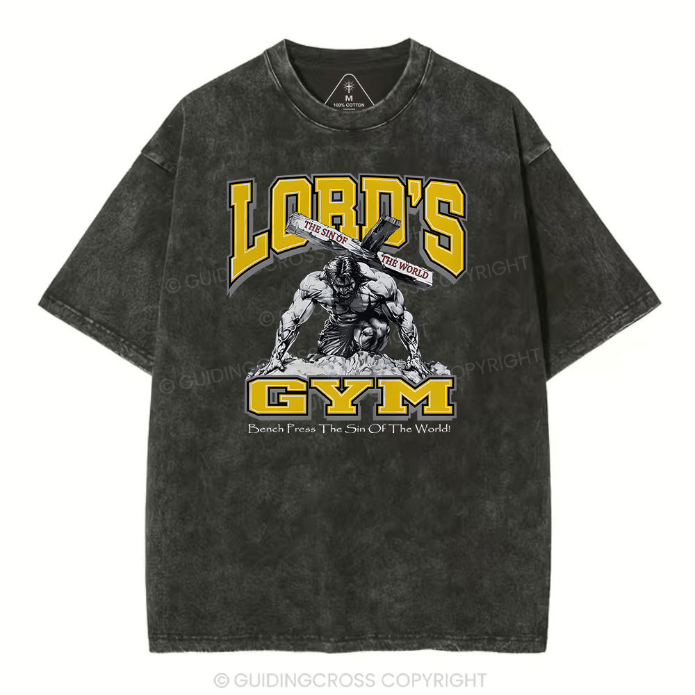 Lords Gym Christian Washed T-Shirt Sale - GuidingCross