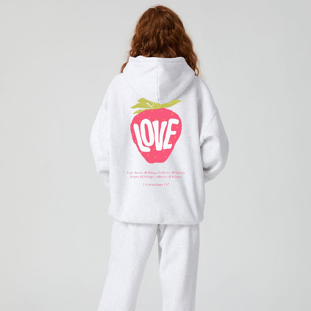 Love Bears All Things Christian Fleece Hoodie Set