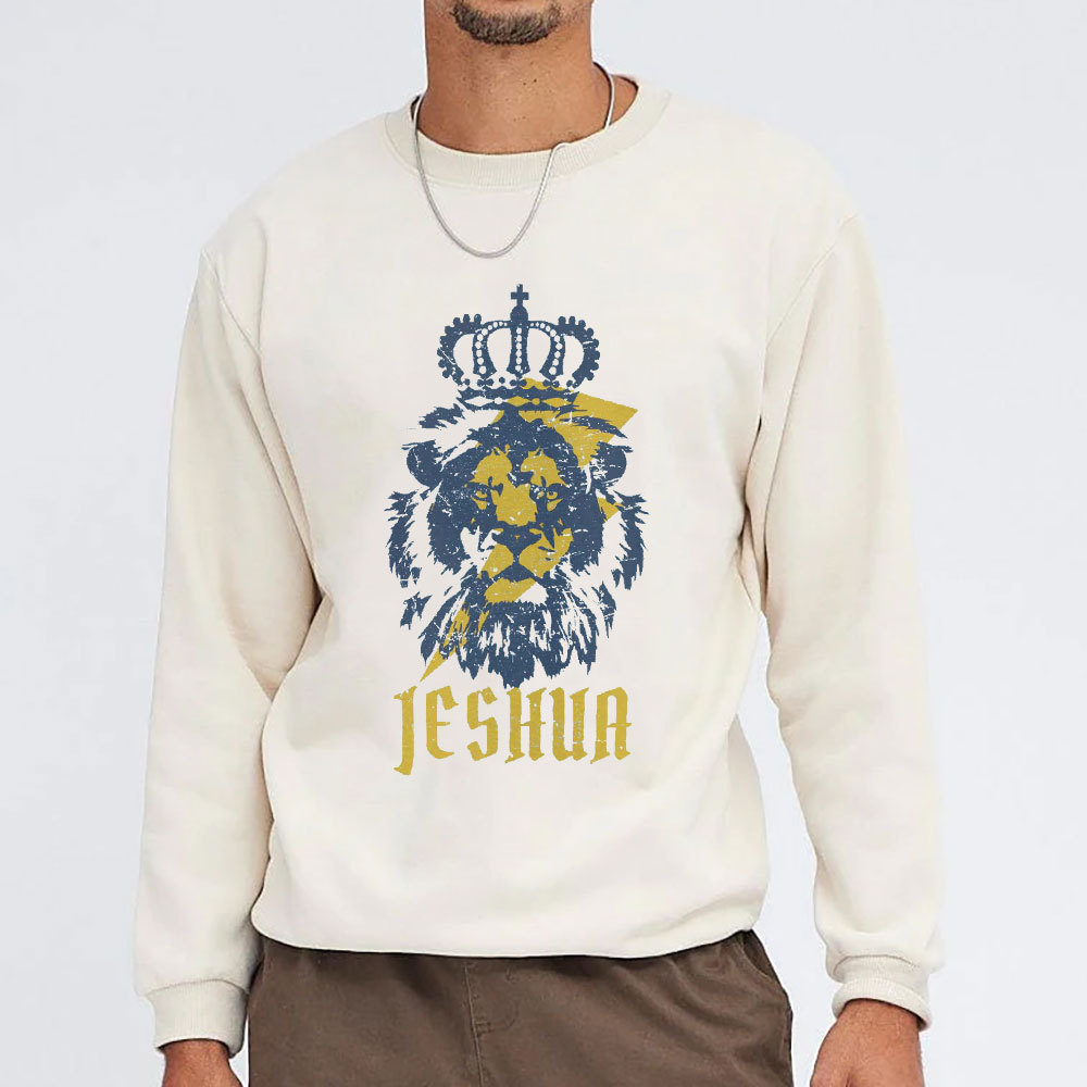 Yeshua Lion King Christian Washed Sweatshirt