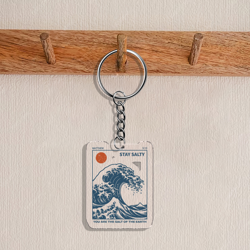 Stay Salty Christian Acrylic Keychain