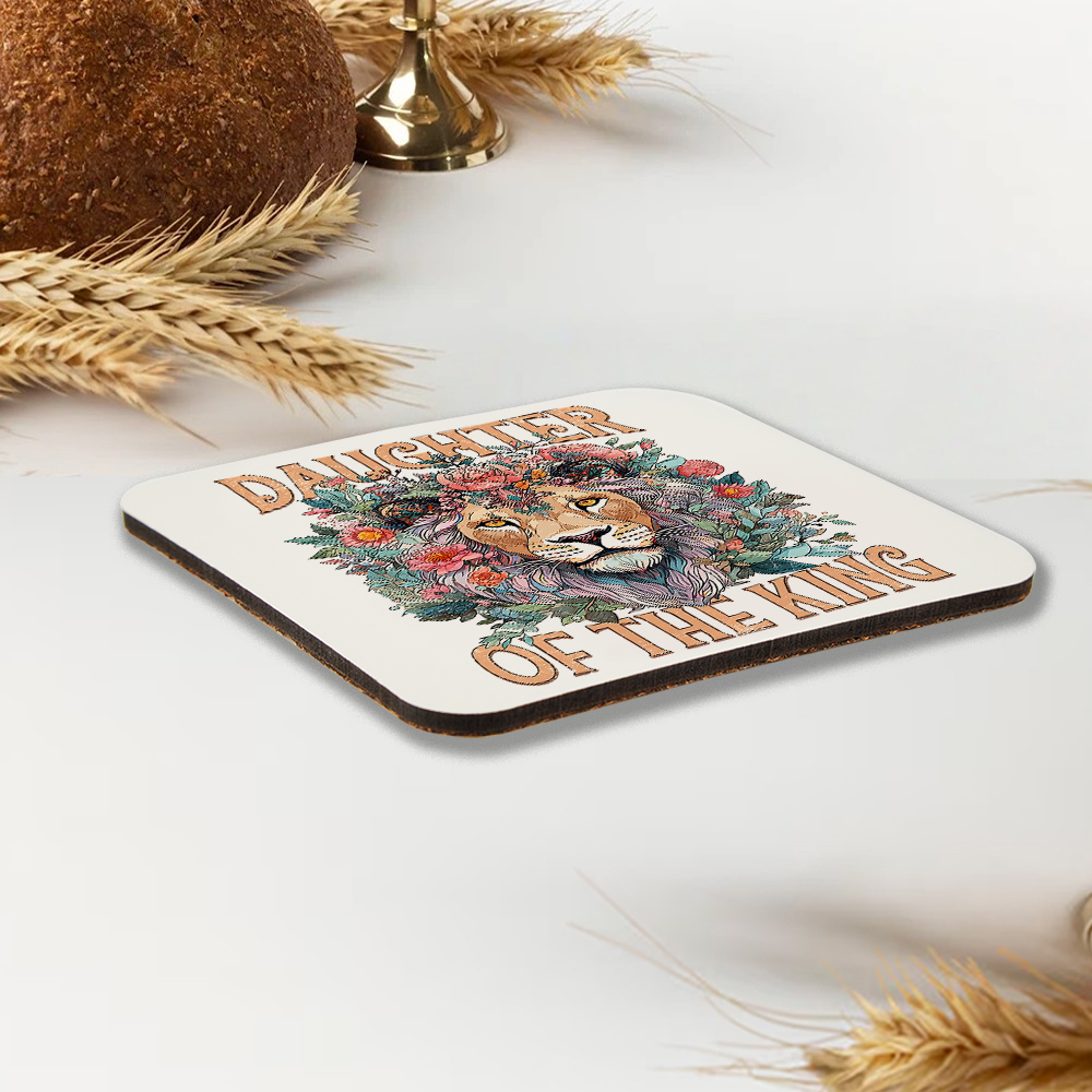 Daughter Of The King Christian Wooden Printed Coasters 