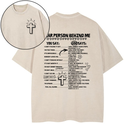 Dear Person Behind Me Christian Washed T-Shirt