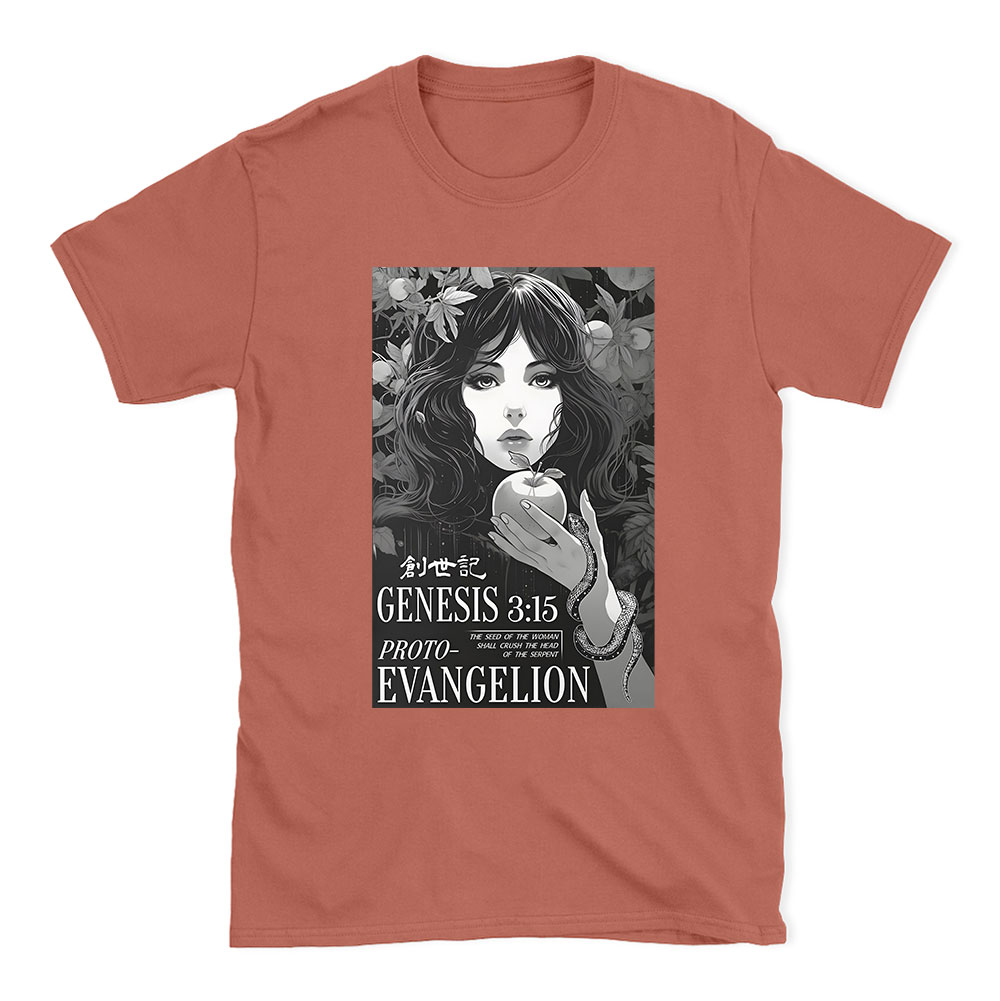 Retro Bible Print Genesis Evangelion Christian T-Shirt