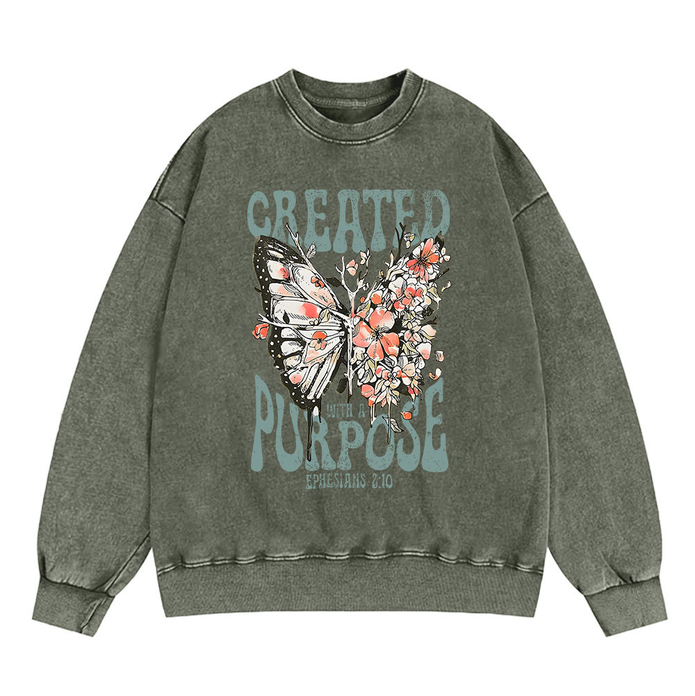 Created With A Purpose Christian Sweatshirt
