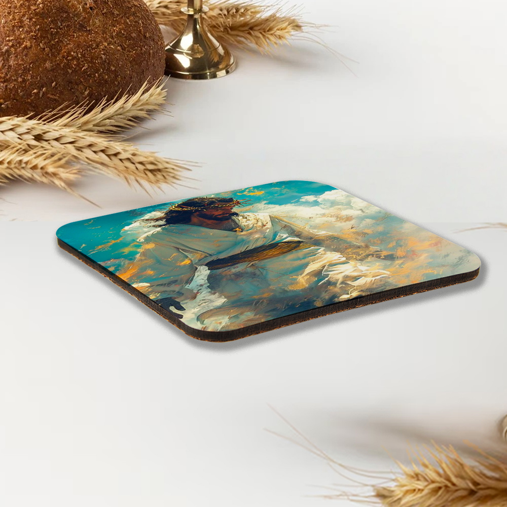 Jesus In The Wind Christian Wooden Printed Coasters 