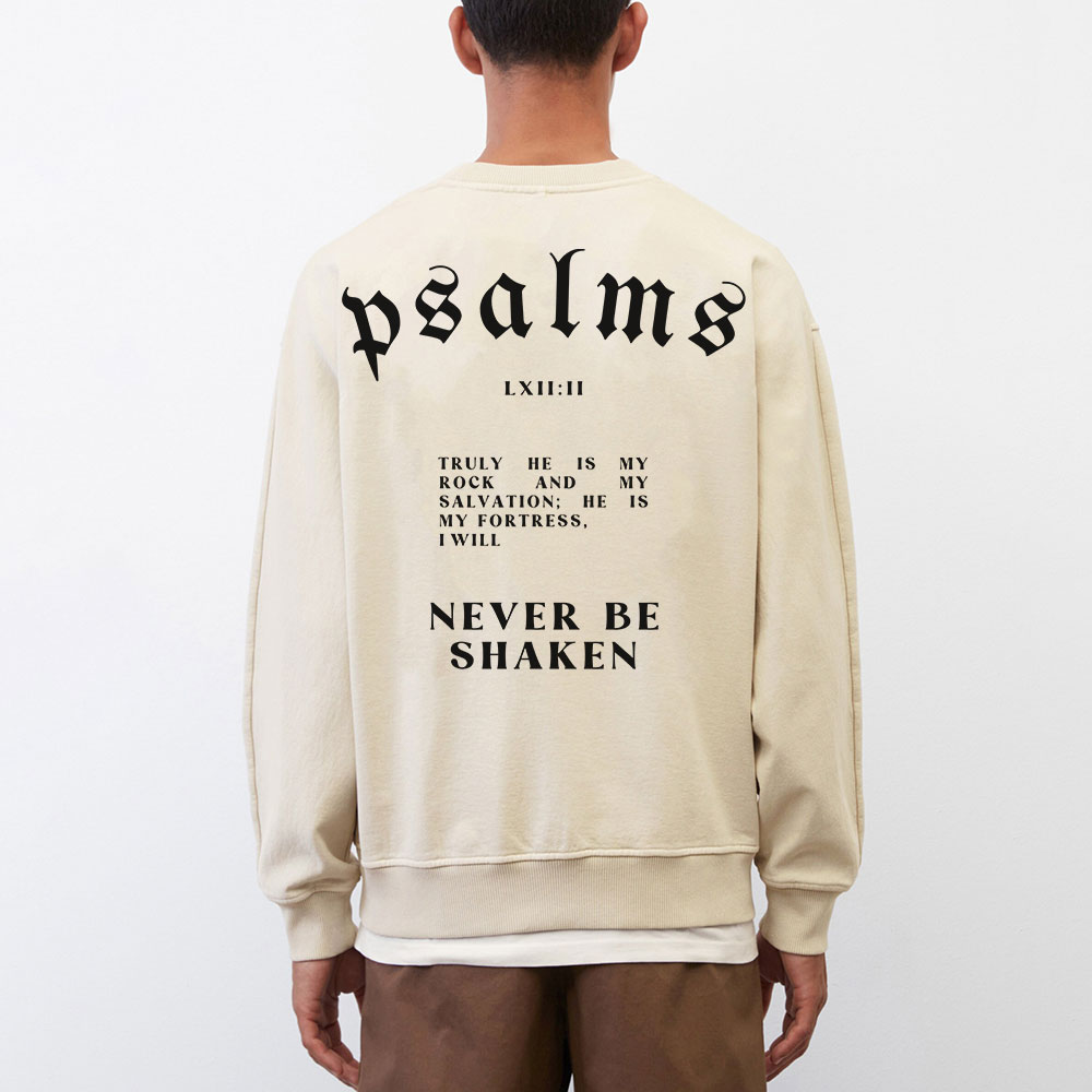 Never Be Shaken Christian Washed Sweatshirt